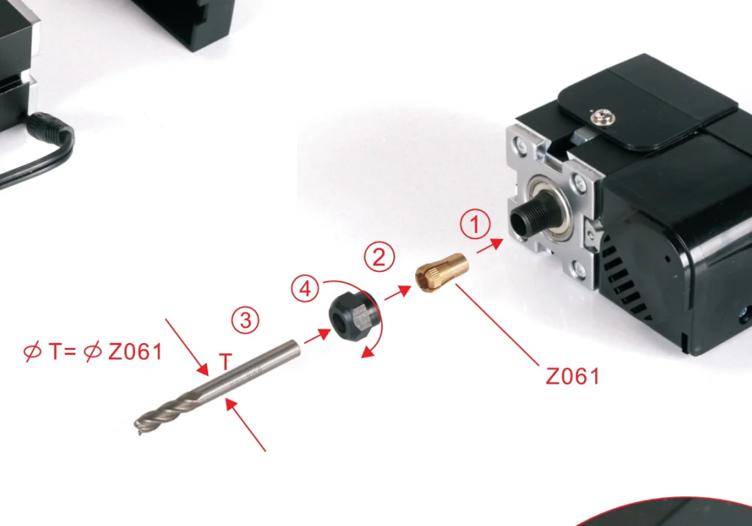 The First Tool 8PCS Copper Collets Set Z061 for Assembling Drilling Cutter,Milling Cutter,Center Pulley