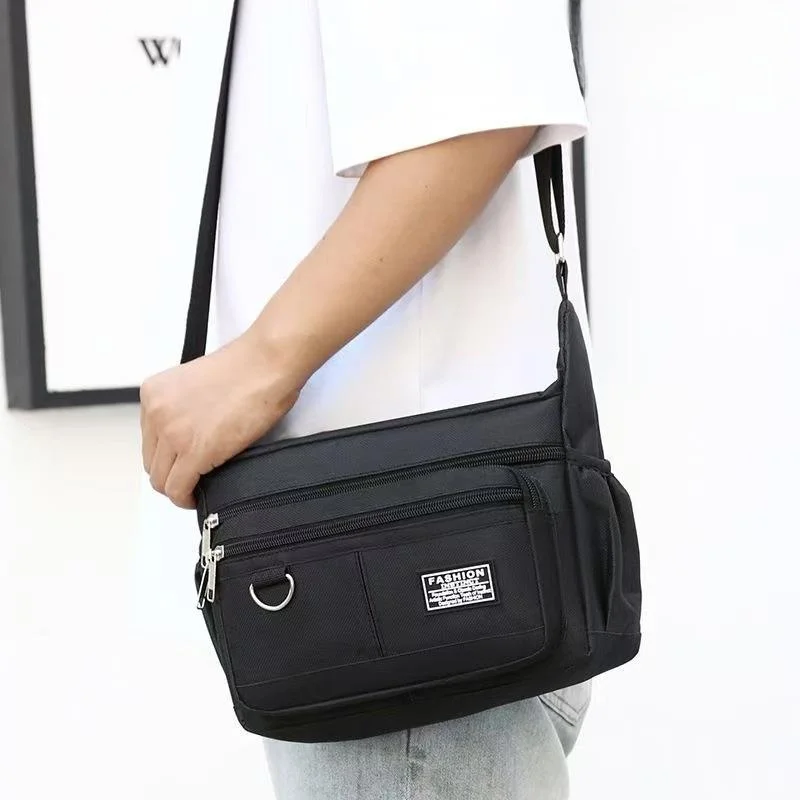 

Мужская сумка через плечо из оксфордской ткани большой вместимости, деловая дорожная сумка с несколькими отделениями для поездок