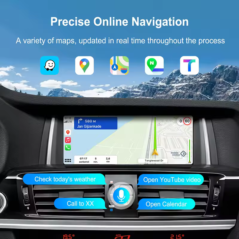 Wireless CarPlay Android Auto for BMW X5 E70 F15 X6 E71 EVO BNT CIC System with AirPlay Functions Support camera - Image 4