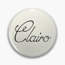 Clairo Cursive Soft Button Pin Brooch Hat Jewelry Gift Collar Lover Cartoon Decor Badge Metal Fashion Cute Creative Funny