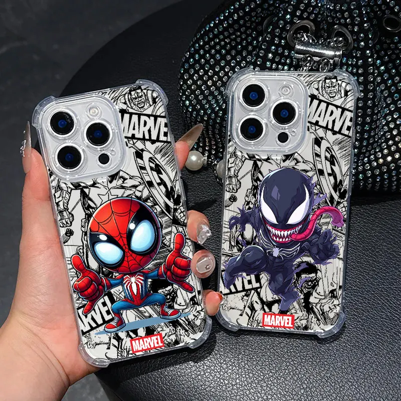 Spiderman Venom Marvel Cute Case For Samsung Galaxy A17 A37 A57 A07 A56 A26 A36 A06 A16 A55 A35 A25 A15 A05 A54 A52 Clear Cover