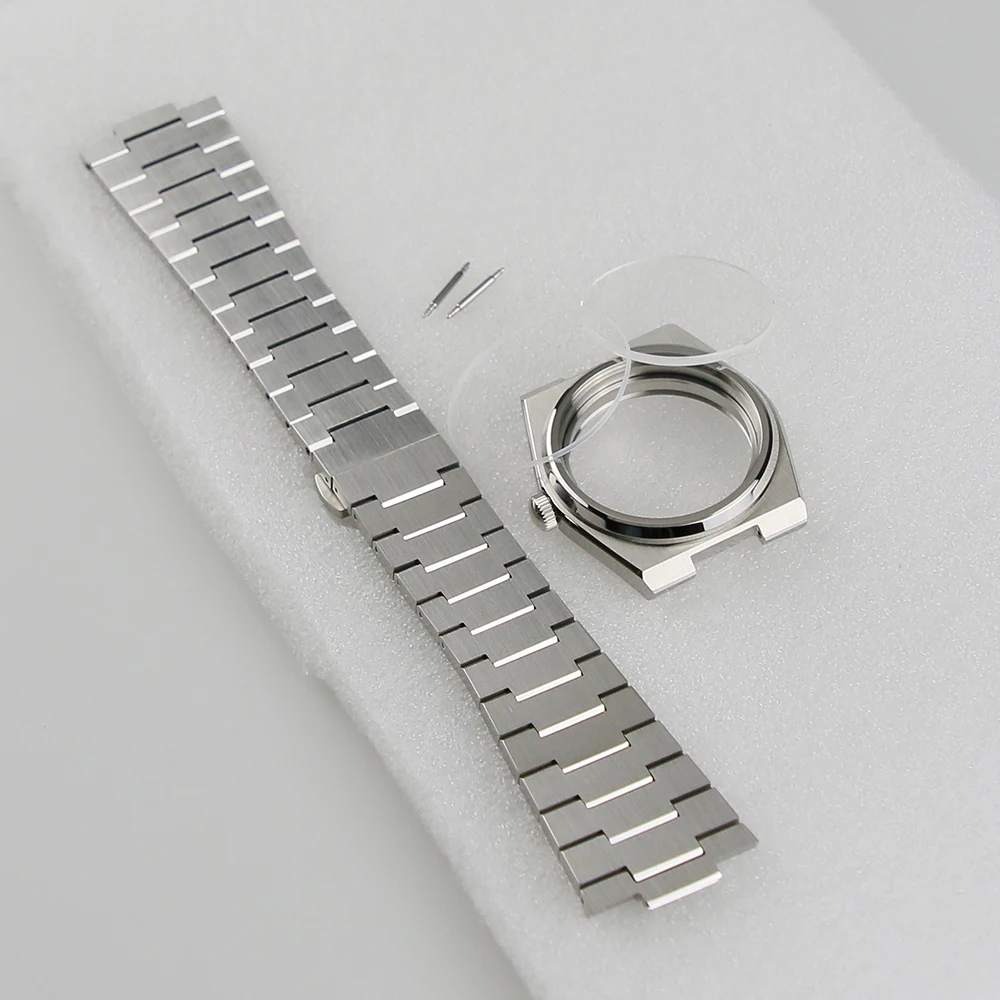 40 مللي متر Prx 316L الفولاذ المقاوم للصدأ صالح NH35 NH36 حركة مع علبة ساعة زجاجية الياقوت وسوار الصلبة