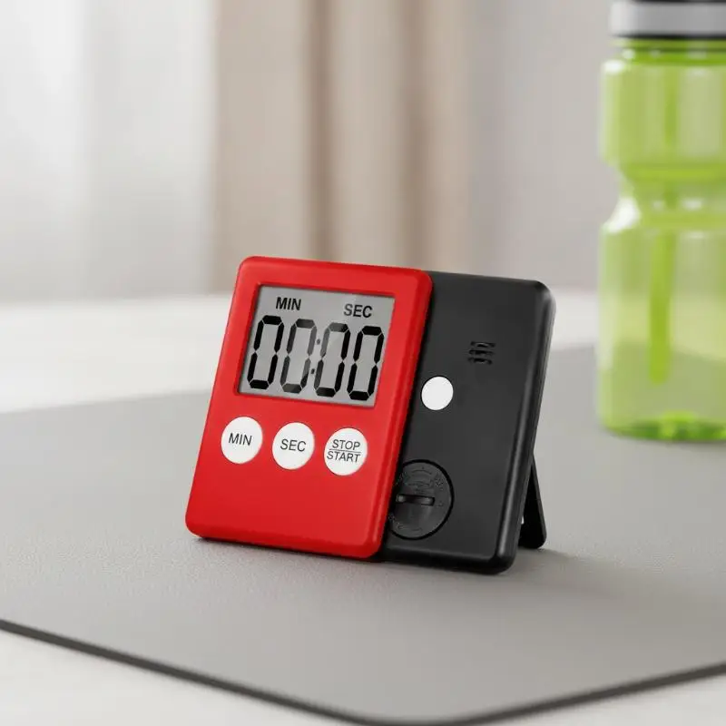 Magnetic Digital Kitchen Timer Lightweight Design Countdown Alarm Clock Multicolor for Cooking Baking Travel Portable Reminder