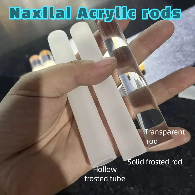 6 عبوات من أعواد بلاستيكية مستديرة بقطر 3/8 بوصة، قضبان أكريليك بلوري مقاس 19.68 بوصة، لتزيين إضاءة الحرف اليدوية والبستنة