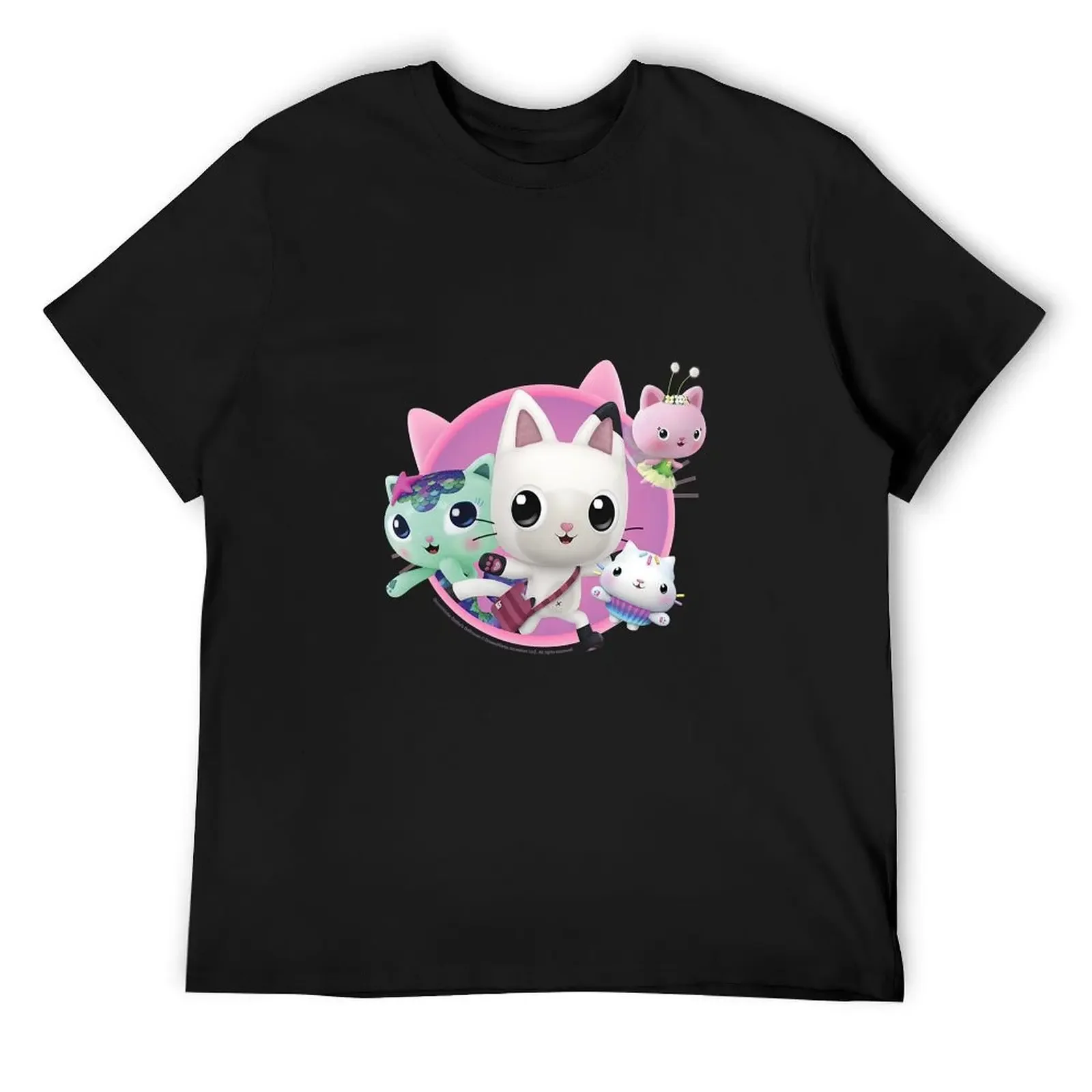 Gabby's Dollhouse Group Cats T-Shirt animal prinfor boys street wear vintage vintage clothes t shirts for men graphic