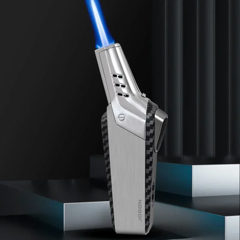 

JOBON металлическая надувная зажигалка с струйным пламенем, зажигалка для сигар, ветрозащитная многофункциональная зажигалка, необычные мужские аксессуары для курения