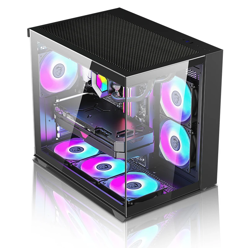 

2025 hot sale 2025 Hot Sales Latest Type-C Computer Case ATX MATX ITX PC Case Gaming Desktop Tempered Glass CPU Cabinet Mid Towe