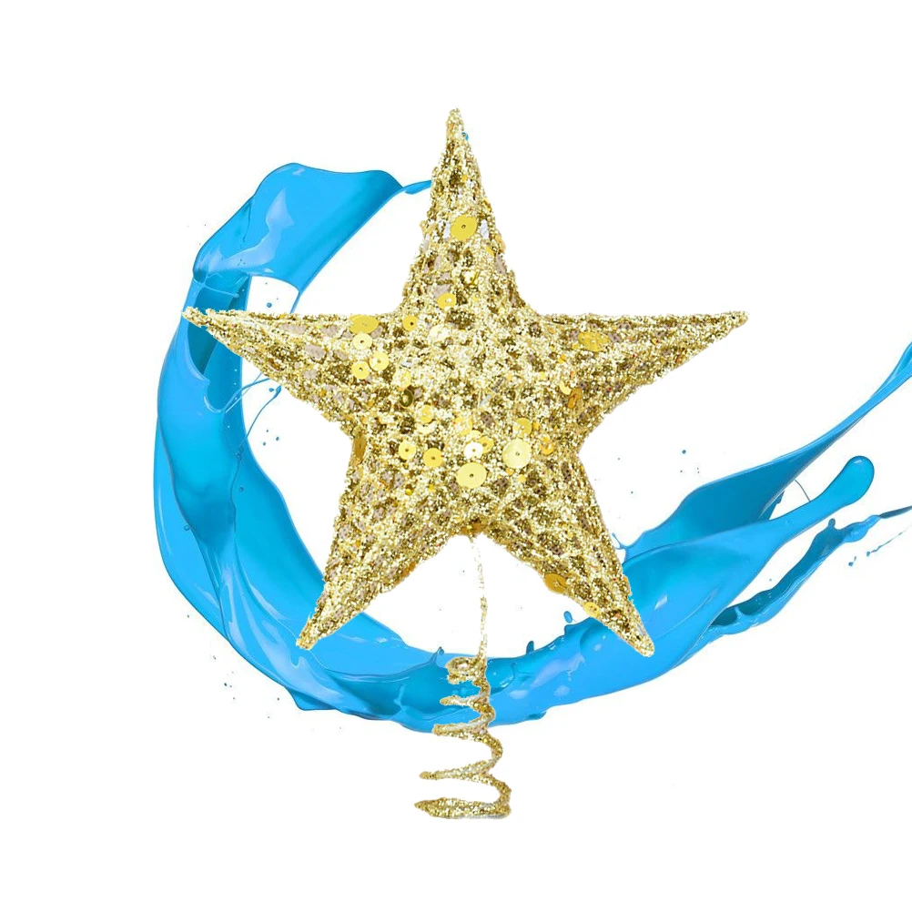 

Glitter Holiday Tree Topper 30 Cm Christmas Metal Star Festival Treetop Xmas Decorations Sparkling nament