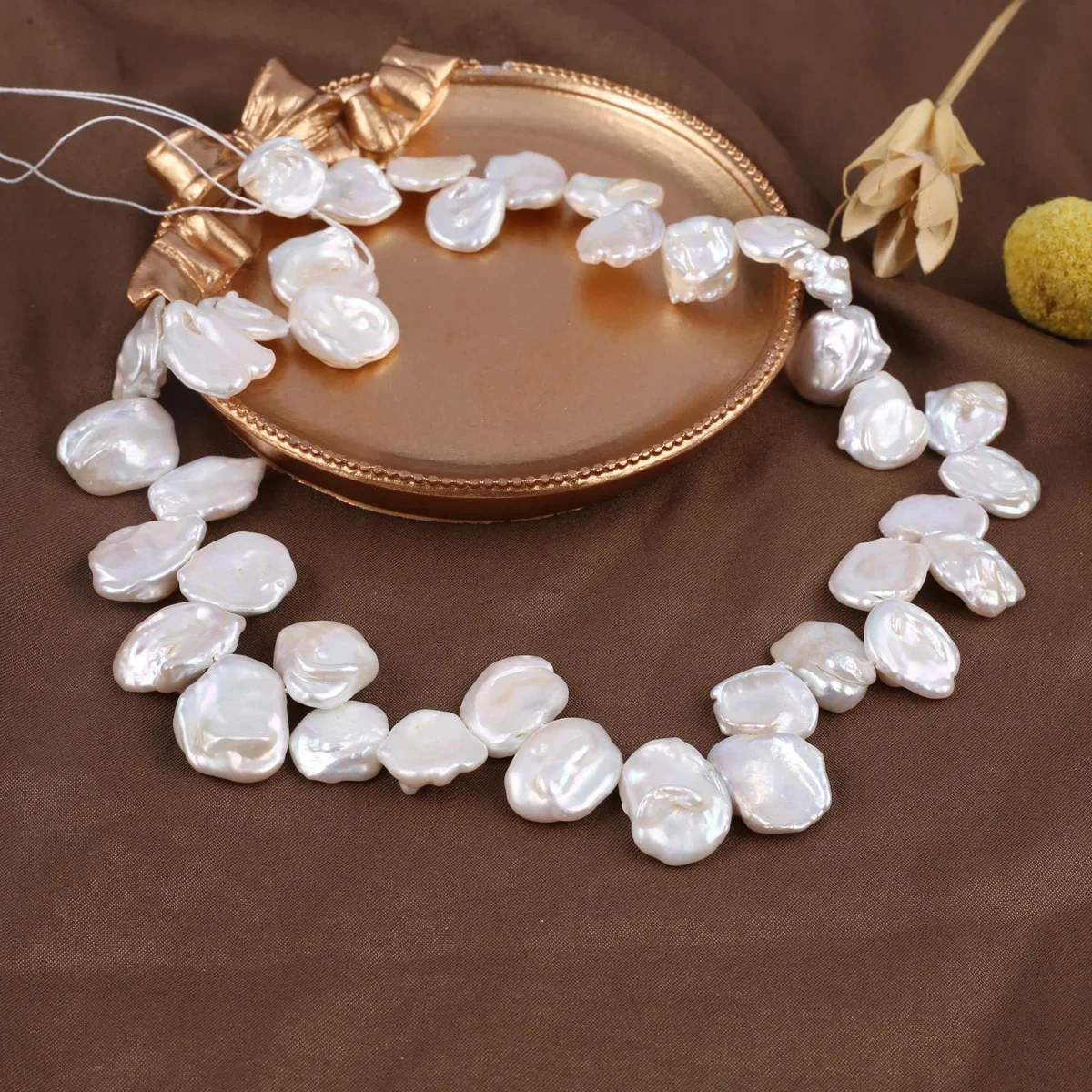 High Quality Natural Freshwater Baroque Pearl Beaded Petal Shape White Beads For Jewelry DIY Necklace Earrings Accessories Gift
