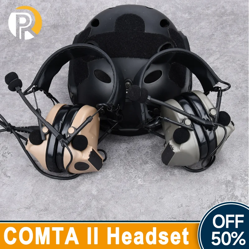 

WADSN Civil C2 COMTA II Headset Communication Headphone Outdoor Hunting Shooting Headset Airsoft Accessories Kenwood U94 PTT