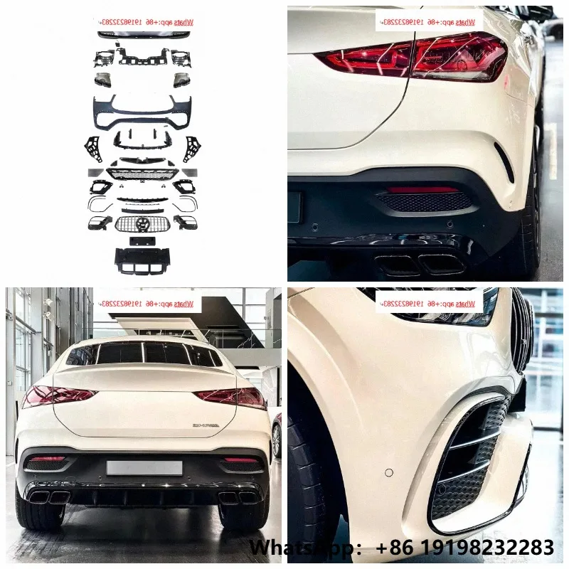 Body Kit for GLE 2020 C167 Upgrade to GLE63 Coupe Style Including Front Rear Bumper Tail Lip and Tail Exhaust