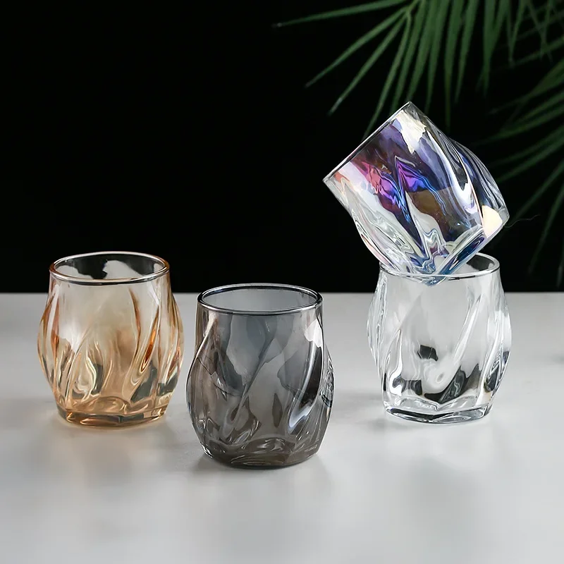 

Color colorful high-value glass household cup water cup summer ins wind milk beer tea