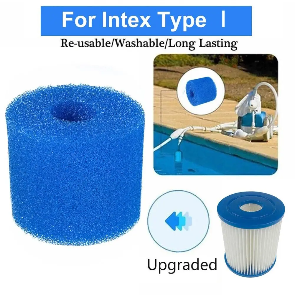 Swimming Pool Filter Foam Cylinder Sponge Tube High Density Reusable Washable For Intex Type I II D 2 4 Pcs Cleaner Water Above