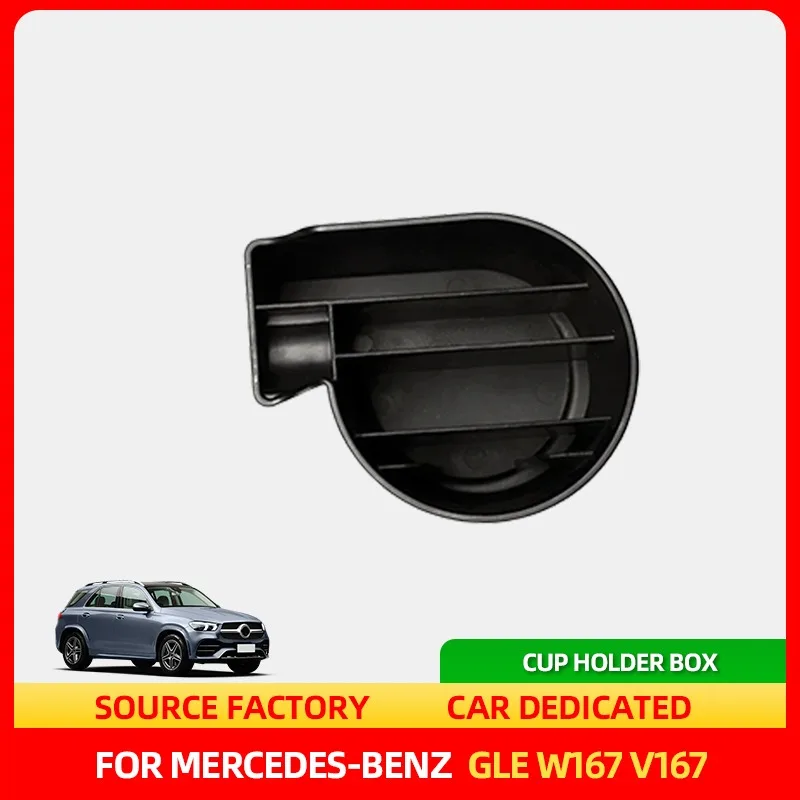 

Styling Mouldings Cup holder box for 2020~2024 Mercedes gle w167 v167 cover supplies gls x167 gle 350 450 500e amg benz gle con
