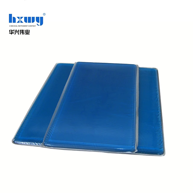 Rehabilitation Therapy Supplies Blue Polymer Gel Flat Square Surgical Positioning Pad Anti-Bedsores Medical Operating Table view 6