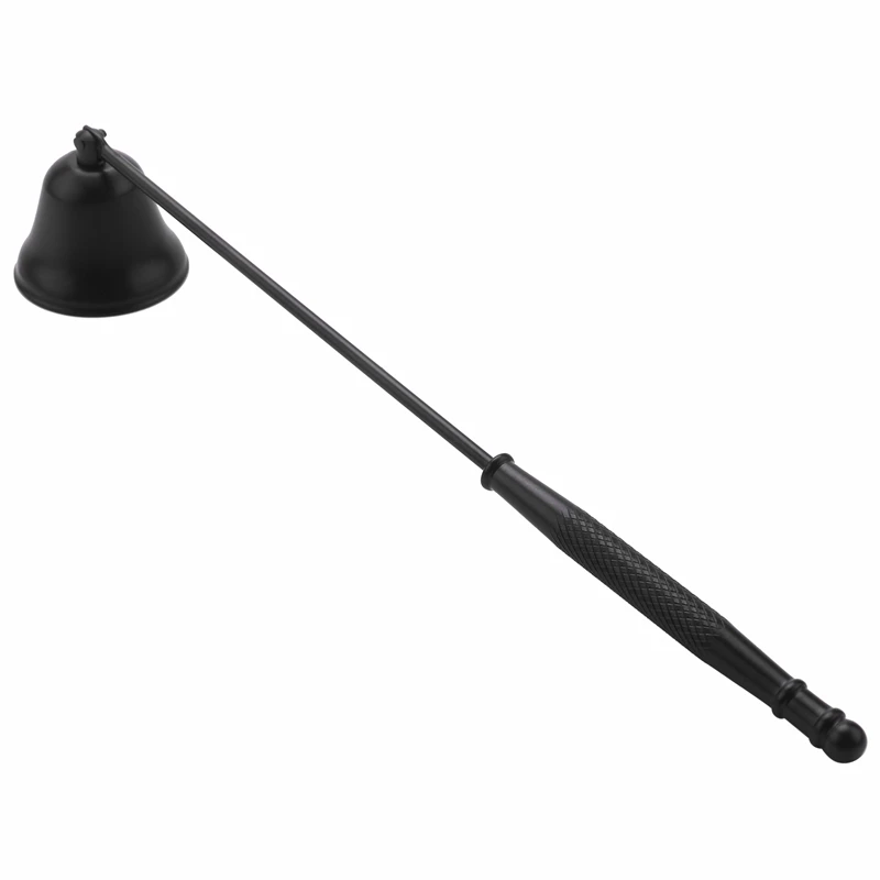 Juego de herramientas para velas de acero inoxidable negro: apagavelas, cortador de mechas, tijeras y kit de cuidado para amantes de las velas
