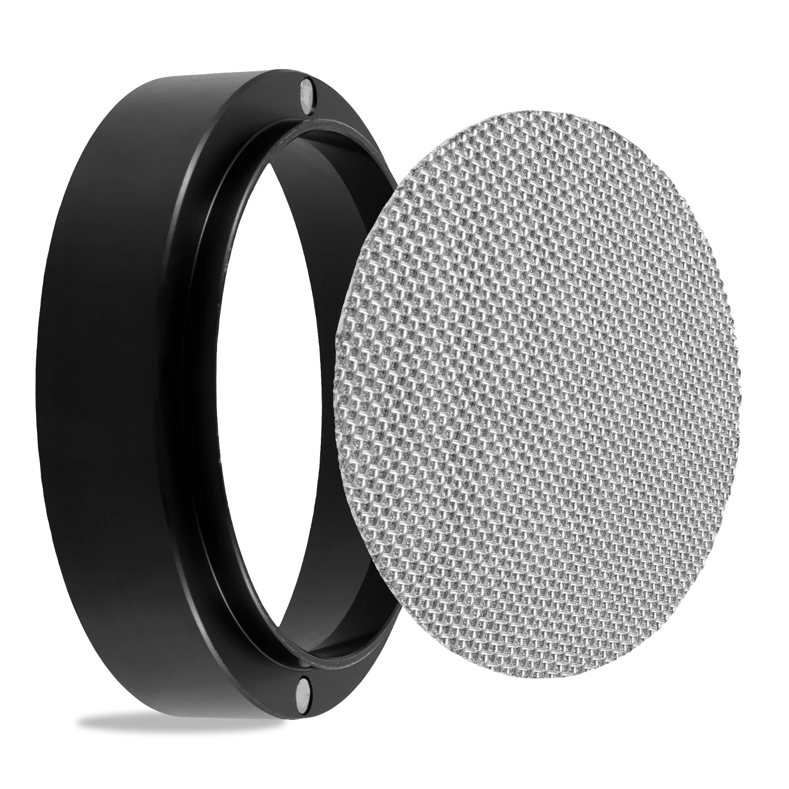 Dosing Funnel with Water Separating Net Metal Coffee Funnel 53mm/58mm/51mm Portable Dosing Ring Reusable Coffee Tools