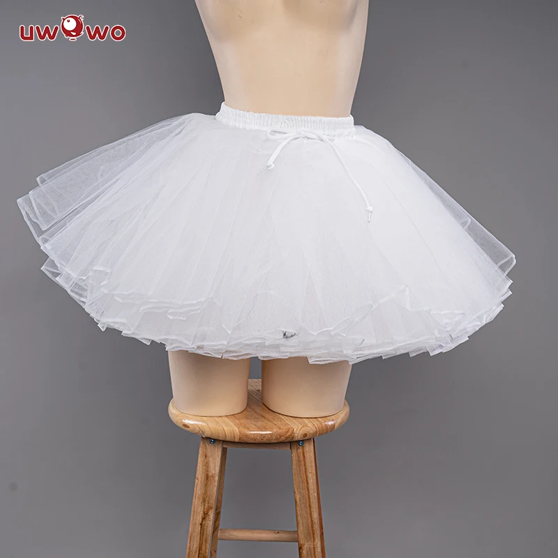 UWOWO Genshin Impact Maid Ver Petticoat For Hutao Kokomi Ayaka Ganyu Keqing Universal Maid Crinoline Black White Maid Best Match