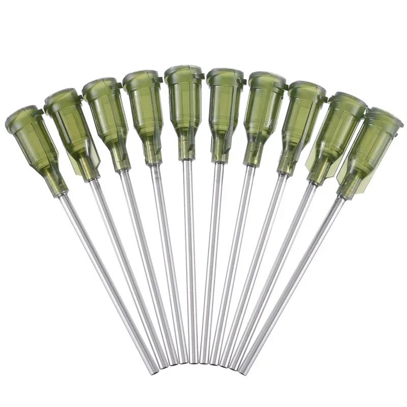 

50pcs/set Dispensing Needles Stainless Steel Syringe Tip Needle 1.5" Length 14 Gauge Olive Syringes for Mixing Many Liquid