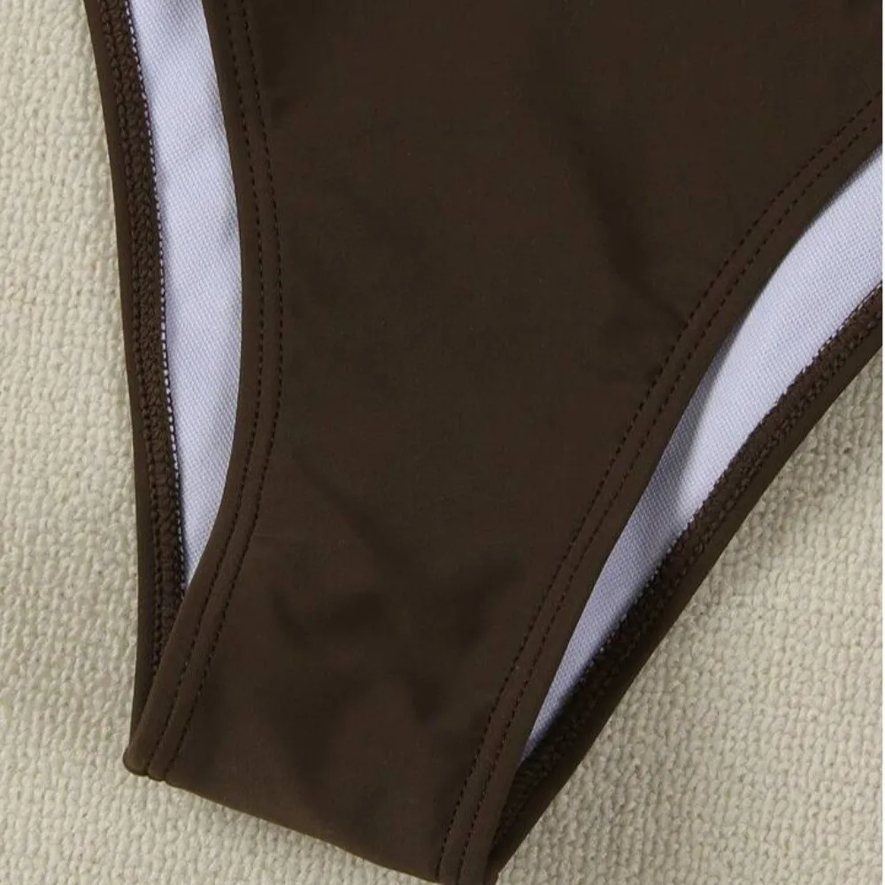 

2Pcs/Set Fashion Summer Beach Bikini Push-Up Bandeau Bikini Set Bathing Suit Casual Swimwear Vacation