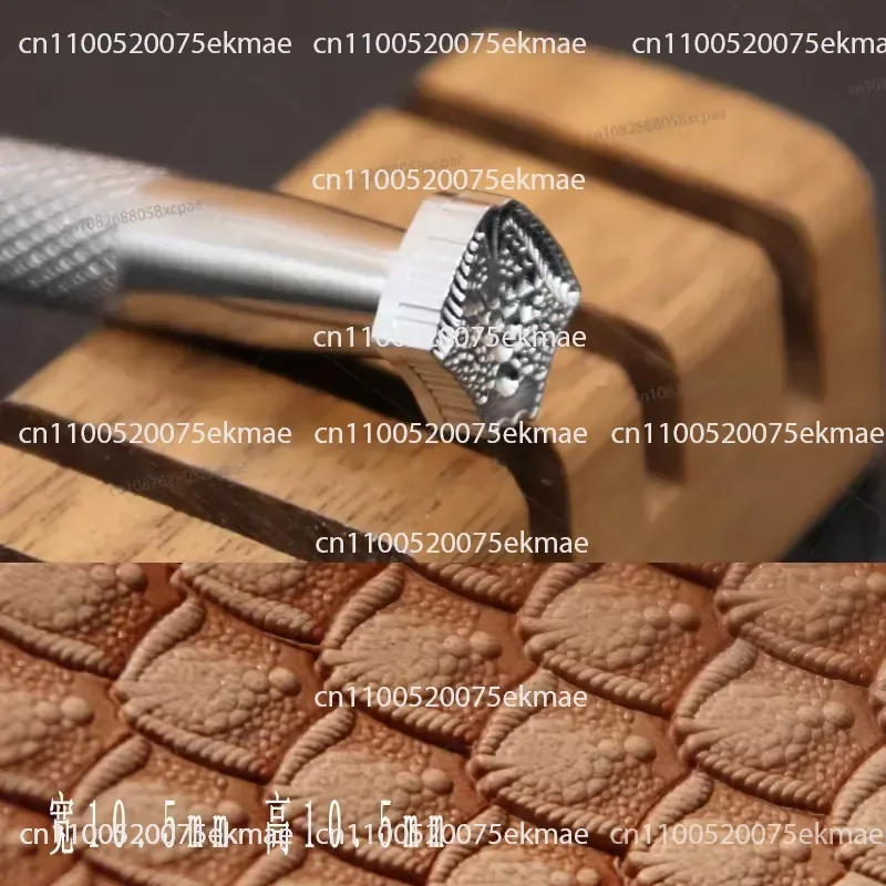 L310Dragon Scale Pattern No. 3 304 Stainless Steel Leather Engraving Printing Tool Vegetable Tanned Leather Tang Grass