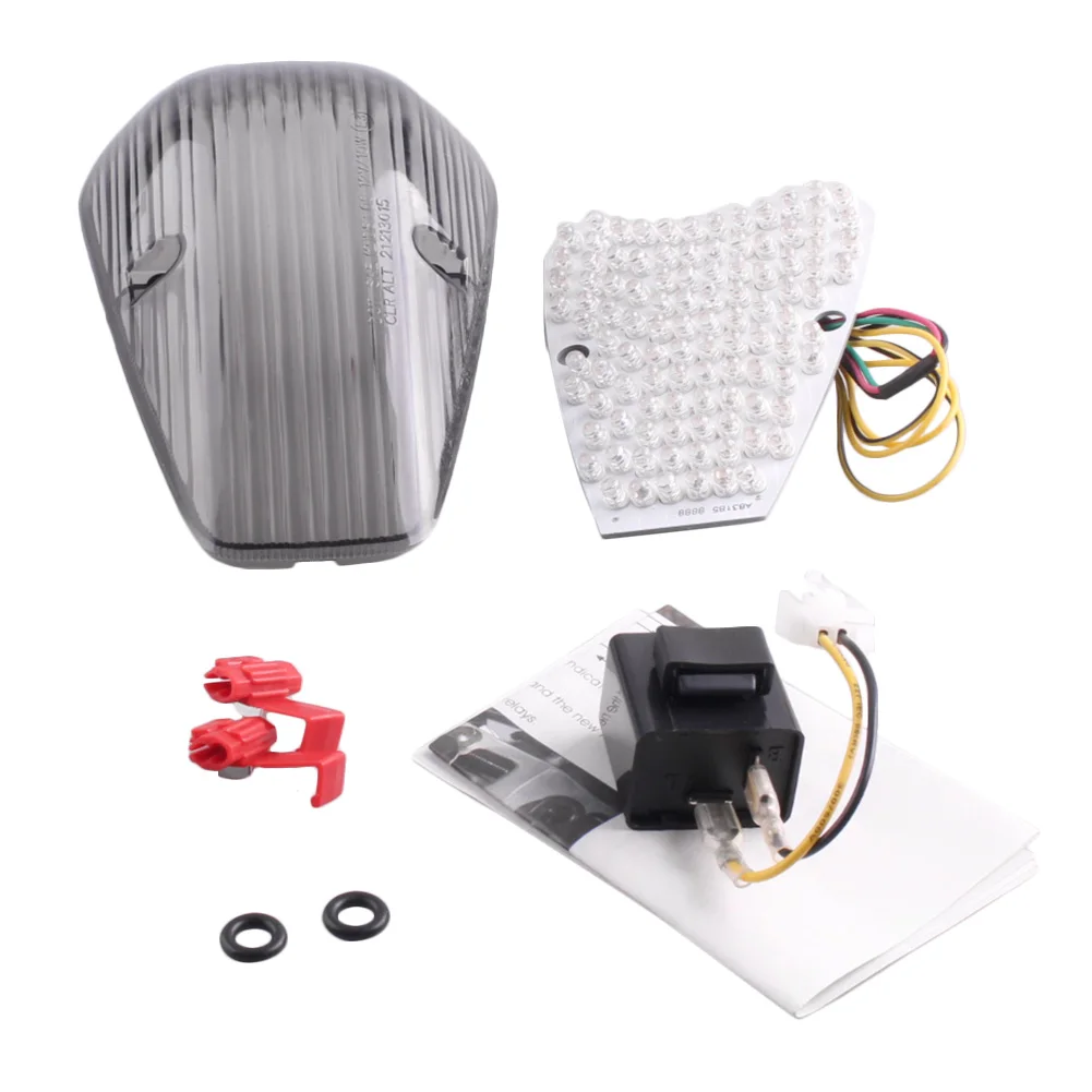 

E-Mark Motorcycle Integrated LED Rear Tail Brake Light Turning Signal Lamp Taillight For HONDA VTX1800 VTX1300 CUSTOM 2002