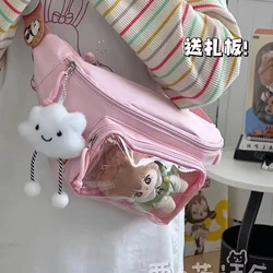 Girls Transparent Itabag Purses and Handbags Waist Ita Bag Kawaii Japanese Y2K Chest Bag Women Lolita Cute Crossbody Bag