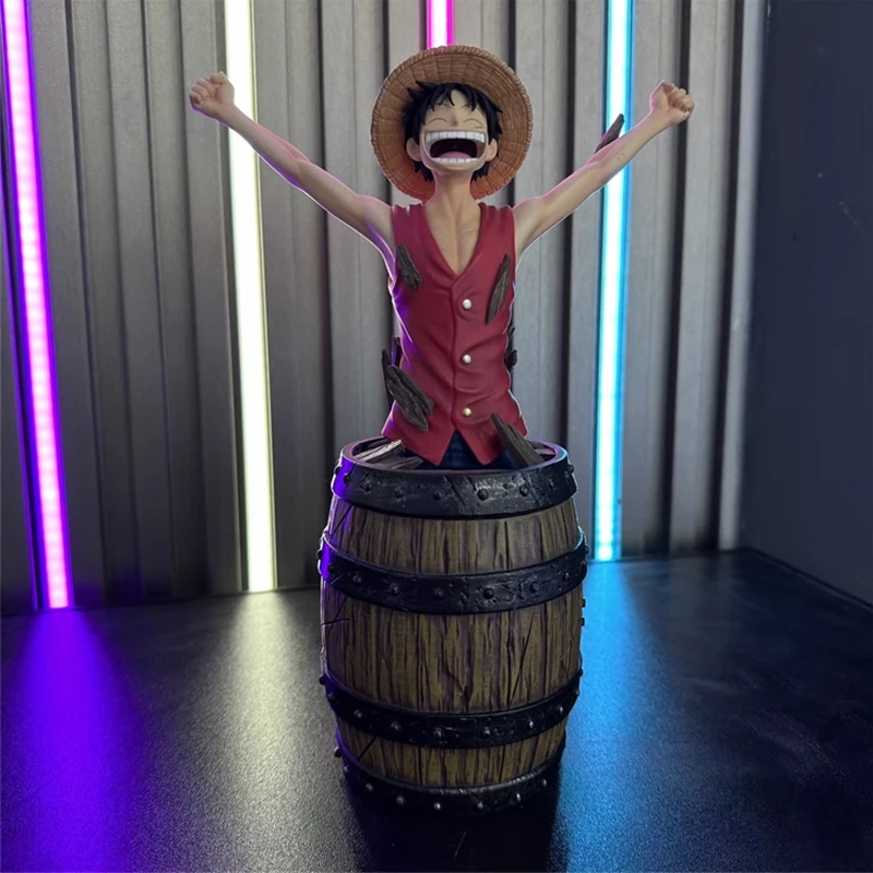 

One Piece Day Marvel Debut Luffy Broken Wine Barrel Luffy Hand Do Statue Resin Gk Tabletop Decoration To A Friend Boy Gift