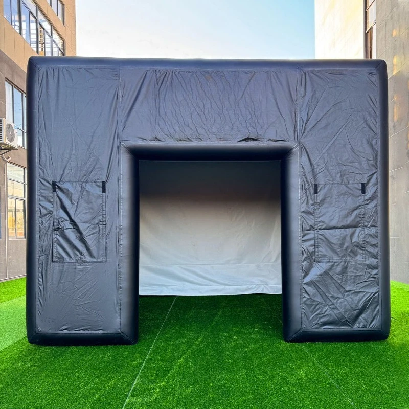 Portable Inflatable Simulator Golf Cage Course Simulator Enclosure Pup-up Tent House for Outdoor Indoor Golf Training & Shade