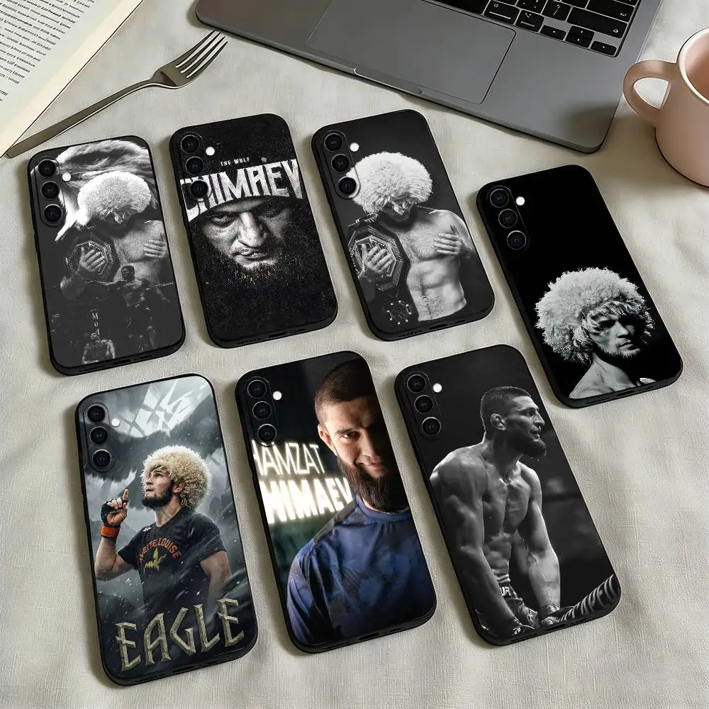 Khamzat Chimaev-c the eagle Phone Case For Samsung Galaxy A73,A72,A71,A70,A53,A52,A51,Soft Silicone Black Cover
