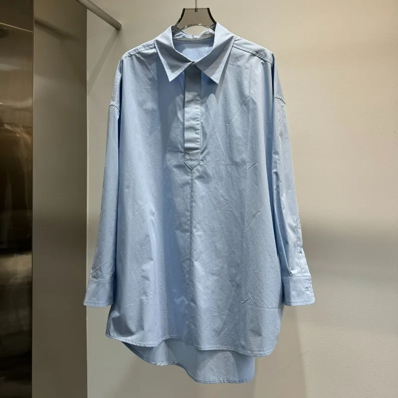 

80s Double Strand Cotton Poplin Long Shirt