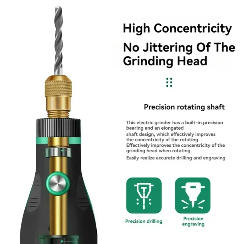 Mini Grinder Engraver Rotary 3.7V Electric Drill Tool For Metal Glass Ceramic Grinding Engraving Cutting Polishing