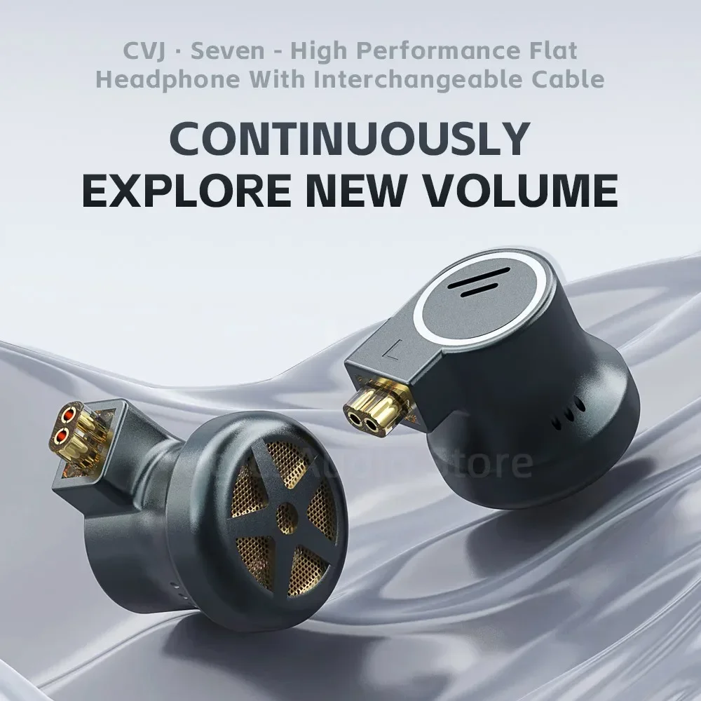 CVJ Seven In-ear Earphone 1DD+1 Flat Plug Hifi Earphones, Gaming and Esports Specific Boom Microphone Earbuds