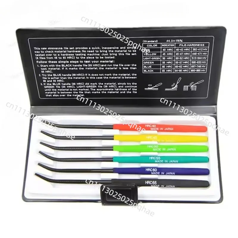 6PCS/Set Hardness Tester File HRC40-65 Handheld Hardness Tester Checker File
