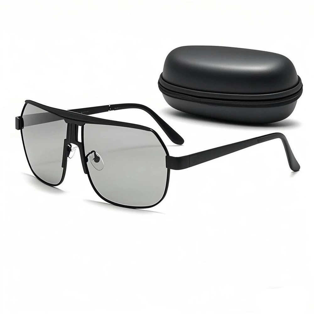 

Changing Color Square Polarized Sunglasses for Men Women Fashion Retro Vintage Design Driving Fishing Alloy Sun Glasses Eyewear