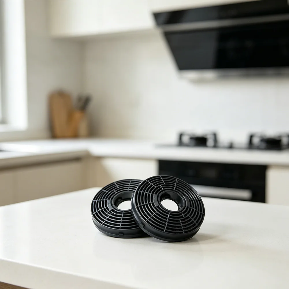 For Range Hood Activated Carbon Filter Set 105x26mm Black Compatible with LEX N2 For CIARRA CBCF002 CFA 70020 Two Filters