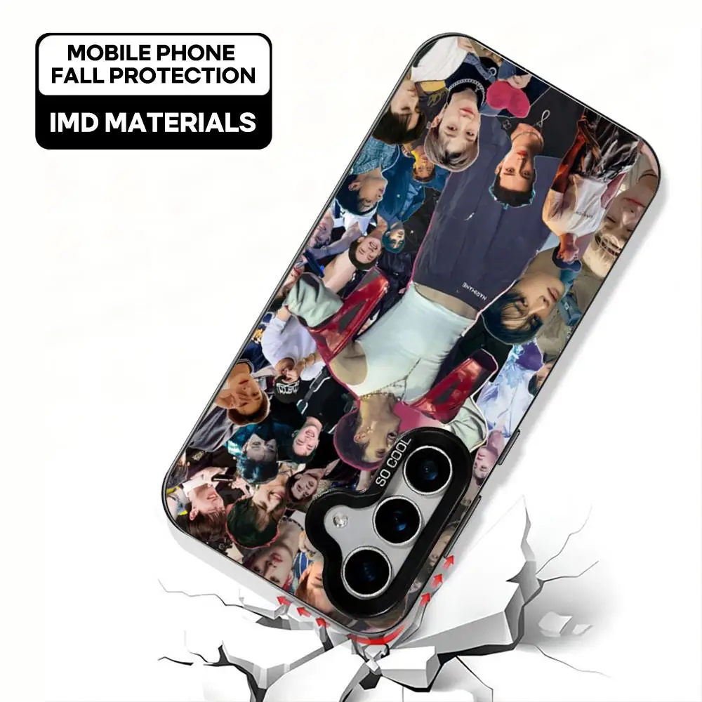 حافظة هاتف IMD حافظة ملونة فضية لهاتف سامسونج جالاكسي S25 S24 S23 S22 S21S20 Plus مغني كوري فائق B-bang-chanS