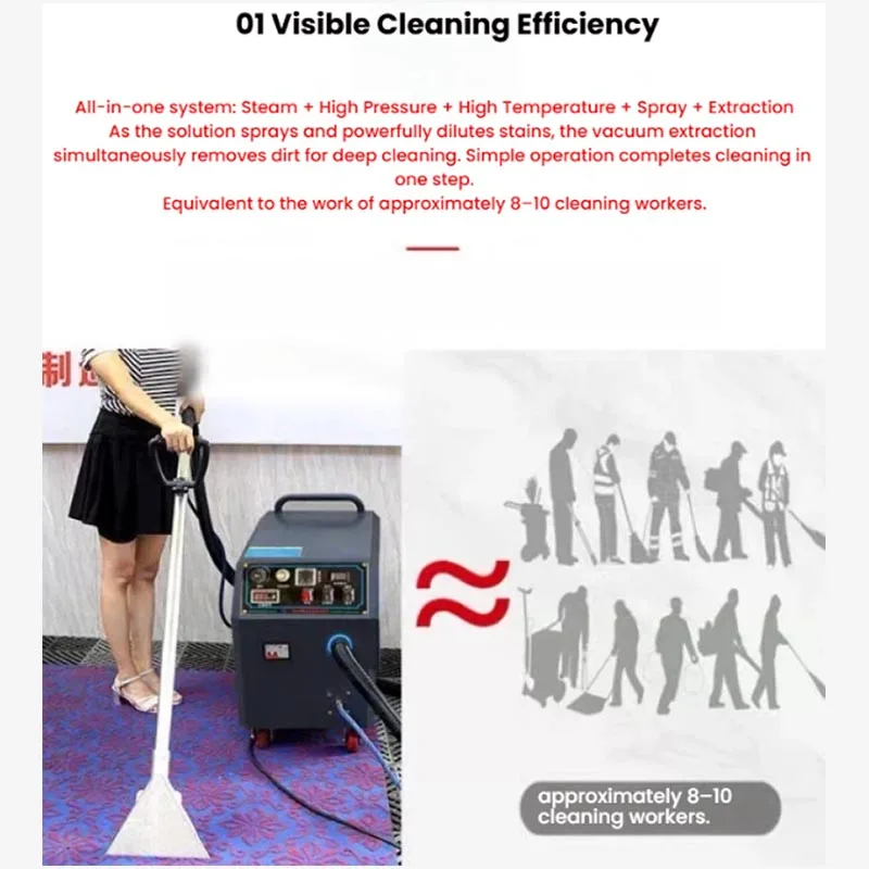 Wheeled Portable Digital Control High Pressure High Temp Steam Cleaner Mobile Trolley Steam Washing Machine for Home Customized