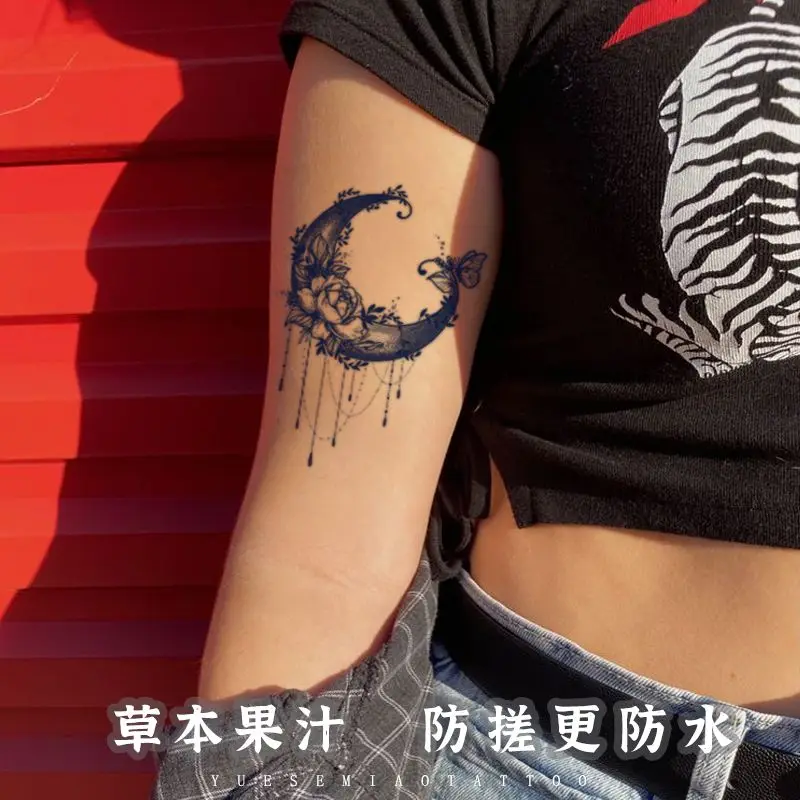 Attract Flowers Butterfly Moon Juice Herbal Tattoo Sticker Cute Sexy Babes Art Waterproof Durable Wholesale Tatto Tatoo Festival