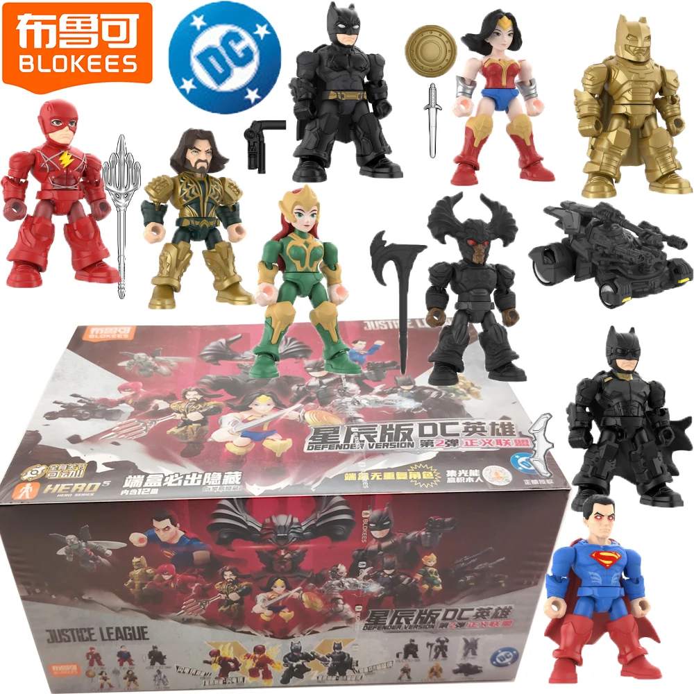 Blokees Original Justice League Defender Version Blind Box Exquisite Details Figures Model Decoration Splice Toys Birthday Gifts