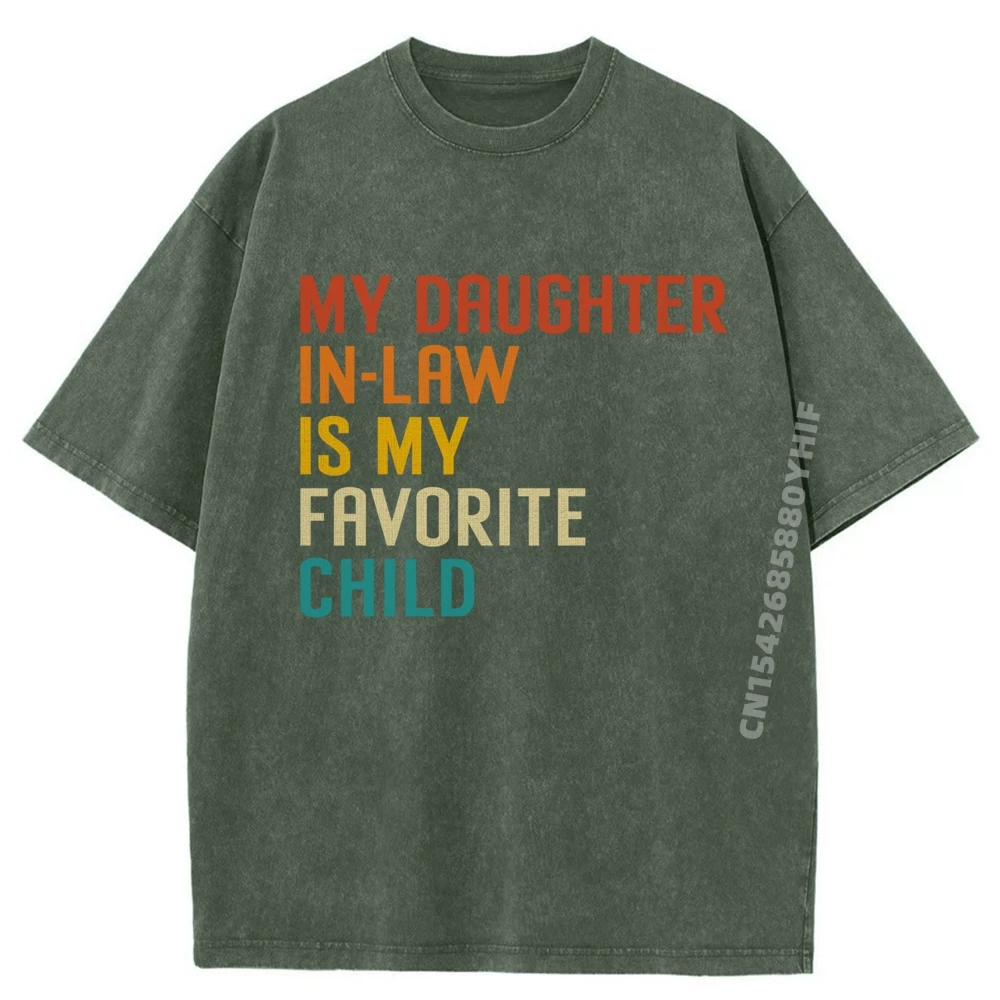 ابني في القانون هو طفلي المفضل الأسرة الفكاهة الجرافيك القمصان 100% القطن تي شيرت رجالي ملابس فضفاضة مغسولة #3