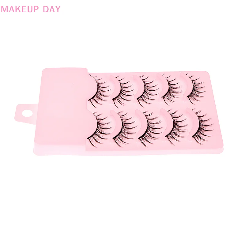 5 Pairs Black Crossing Eye Lashes Extension Makeup Long Curled False Eyelashes Practical Women Eye Makuep Fake Eyelashes Tools