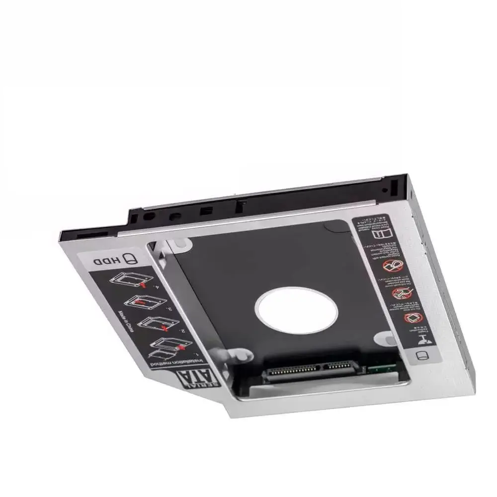 

Universal Aluminum SATA 12.7mm 2nd Hard Drive HDD SSD Optical bay Caddy Frame Bracket For Samsung R457 R467 R468 R469 R470 Q470