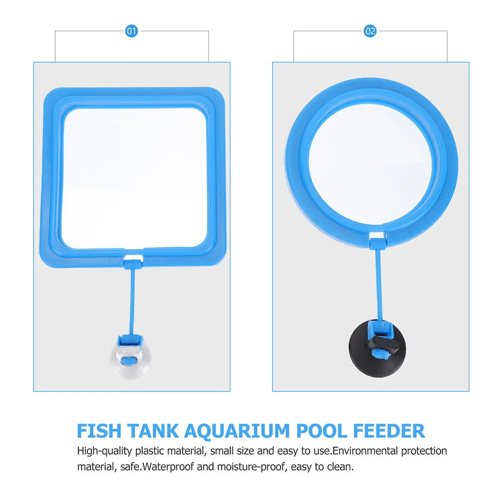 

3Pcs Fish Feeder Circle Plastic Material Suction Cup Aquarium Feeding Tool Not Easy to Deform Or Break Delicate Smooth Bright