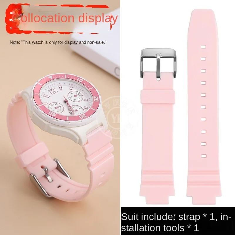 For Casio LRW250 Bracelet Sports Student Electronic Watch LRW-250 Simple Soft Silicone Strap LRW 250 Unisex Watch Band pink
