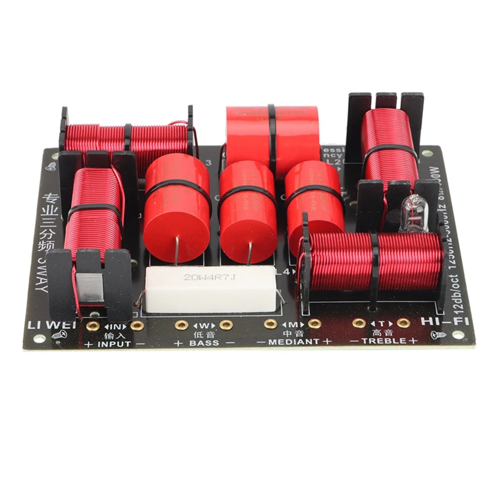 Abgn 400w divisor de crossover de 3 vias, tweeter de alta fidelidade, alto woofer, alto-falante crossover 1250h/5000hz com proteção de alto tom