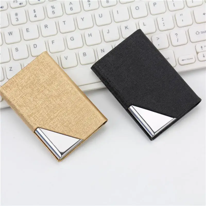 Hochwertiger Visitenkartenhalter aus PU-Leder und Metall, schlankes Design, verschiedene Farben, perfekt für den täglichen Gebrauch im Büro. – Detail 4