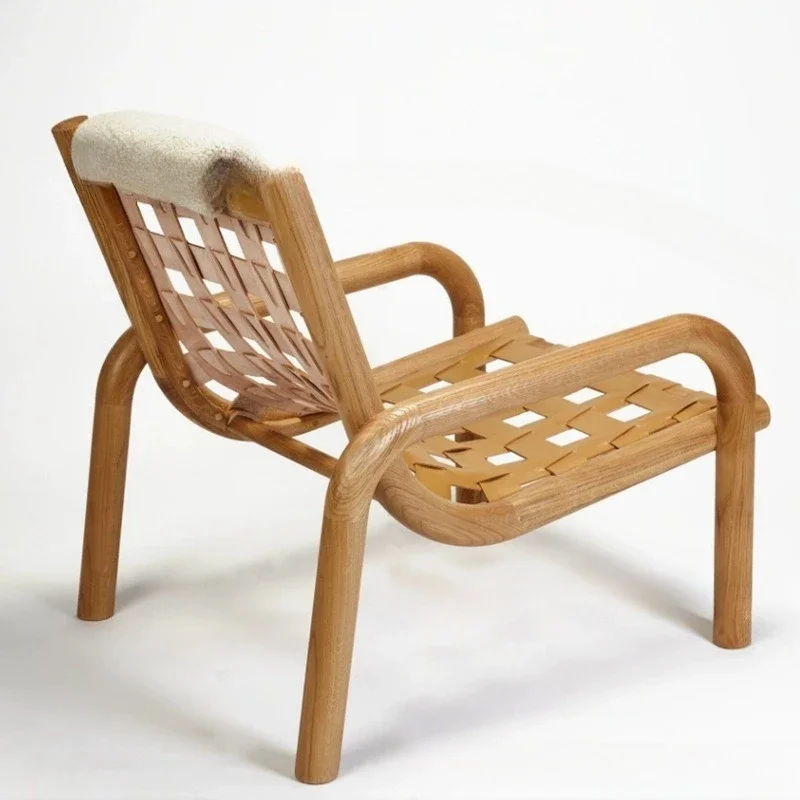 

Sofa chair Nordic fashion solid wood single woven rattan casual Japanese medieval sealed bed and breakfast balcony lazy