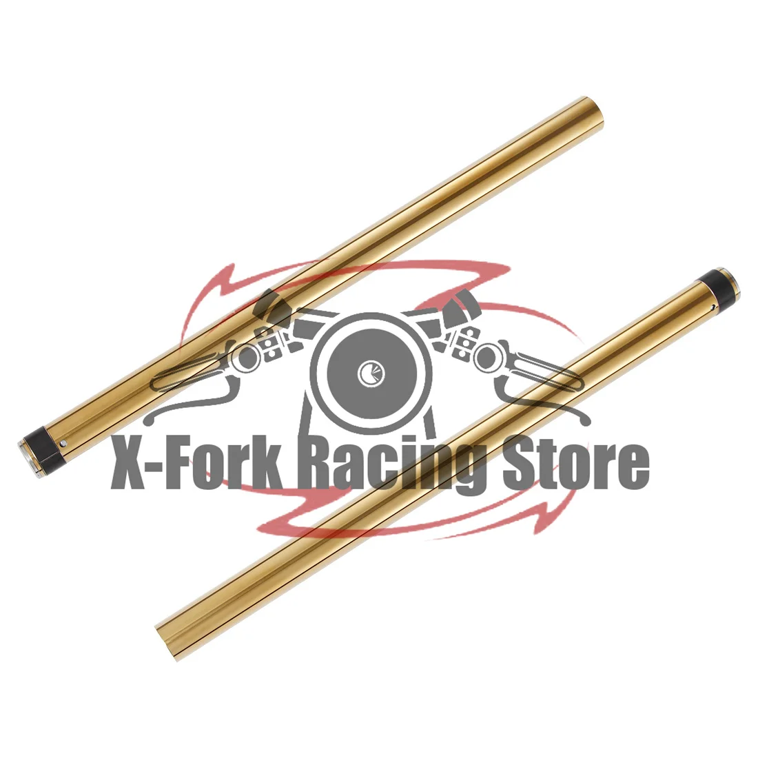 DLC Gold Front Fork Suspension Inner Tubes Pipes For KAWASAKI Z400 2019-2022 Z500 2024-2025 Z250 2019-2021 41x611mm 44013-0338