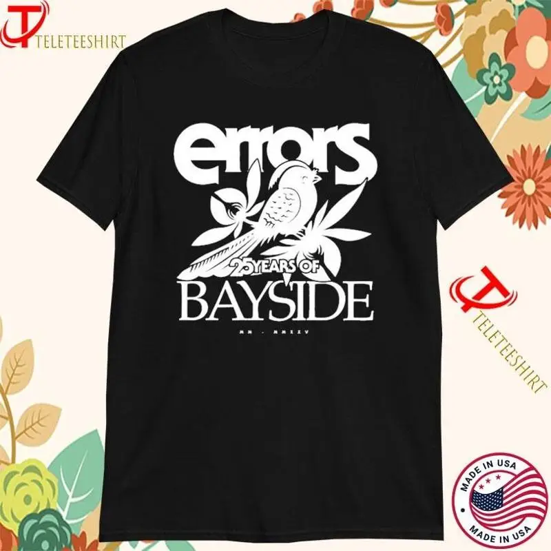 Футболка Bayside 25 лет 2025 Errors Tour Rock Band Fan S 5XL